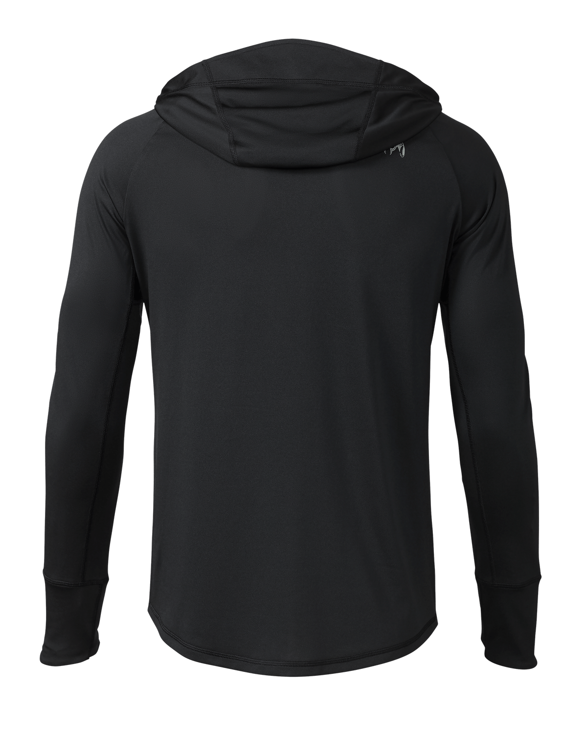 Back of Gila PRO Long Sleeve Hoodie in Black