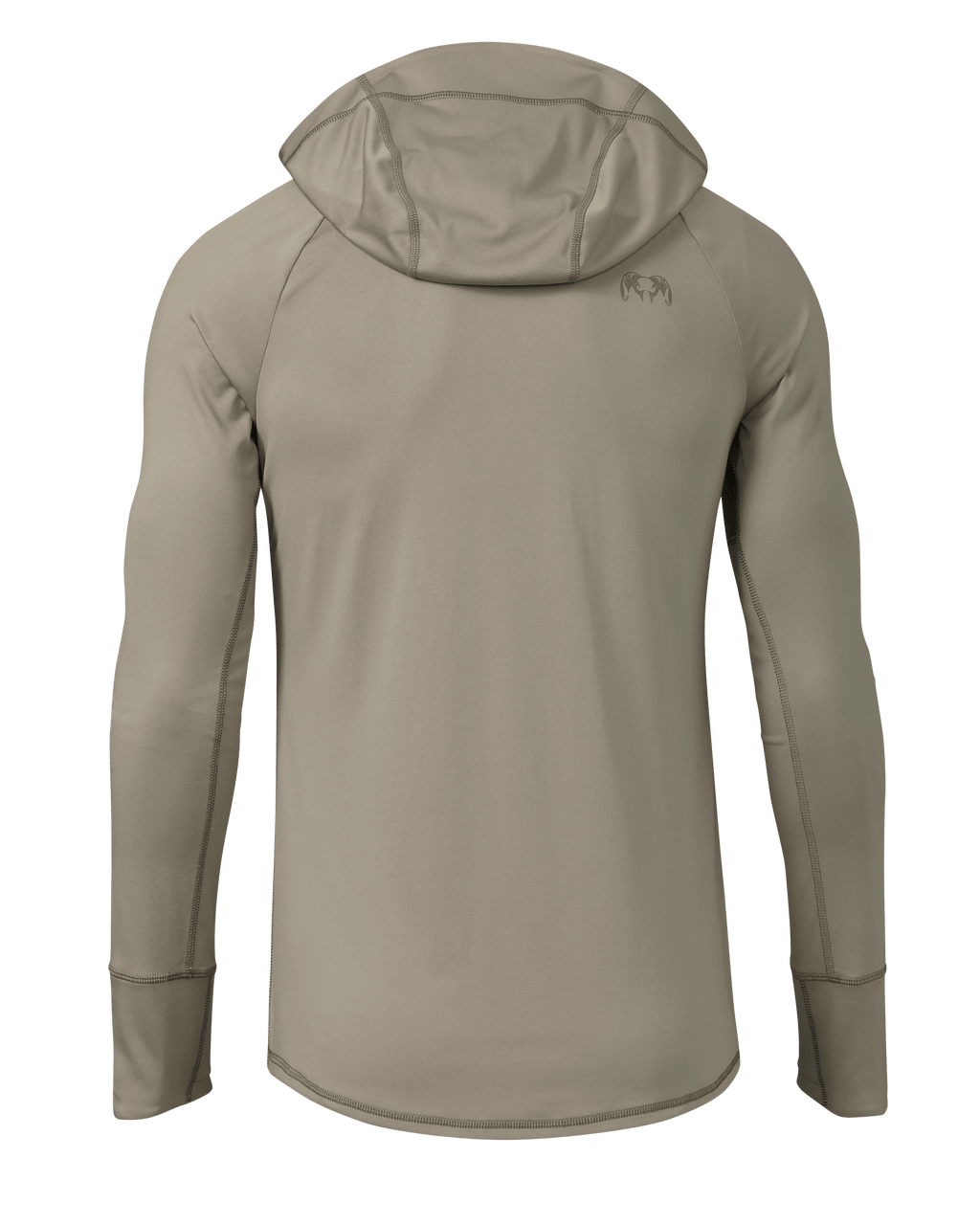Back of Gila Pro Long Sleeve Hoodie in Bone