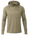 Front of Gila Pro Long Sleeve Hoodie in Khaki