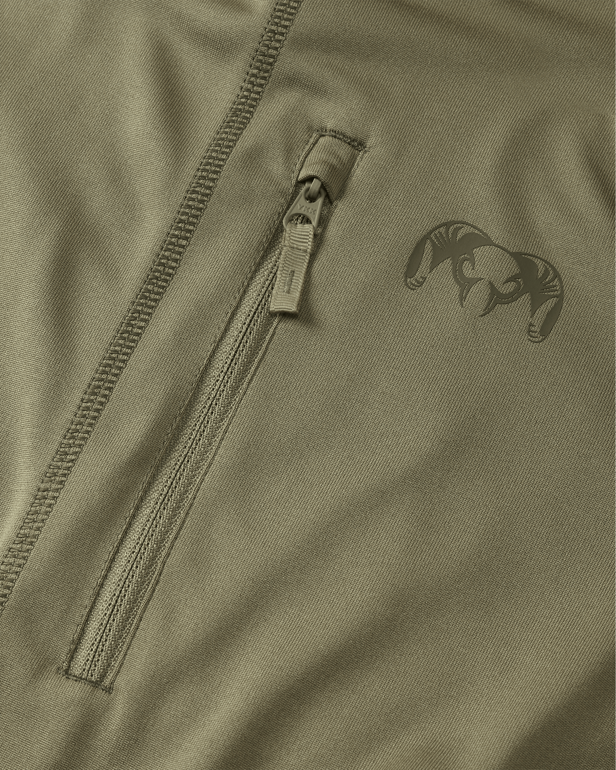 Front of Gila PRO Long Sleeve Hoodie in Khaki
