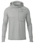Front of Gila PRO LS Hoodie in Talus Grey