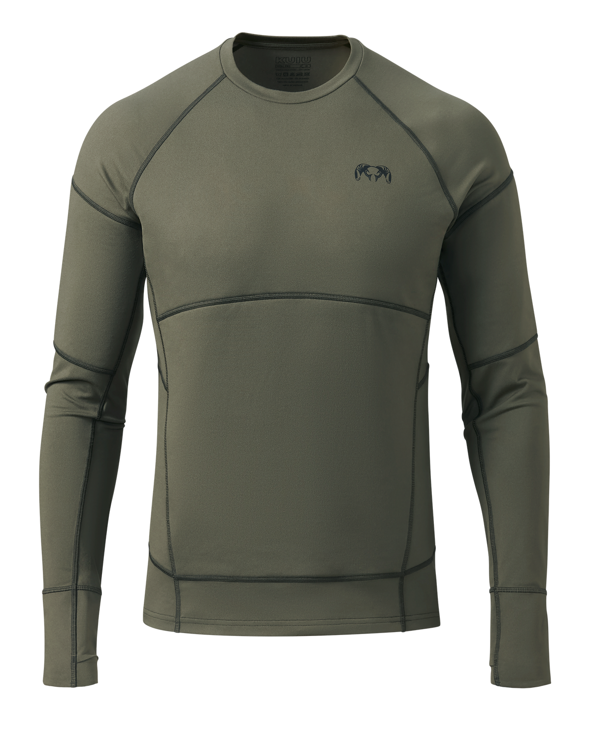 Front of Vital PRO Hybrid Insulated Crew in Ash Brown