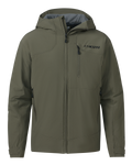 Front of Mountain PRO Hooded Jacket in Ash Brown