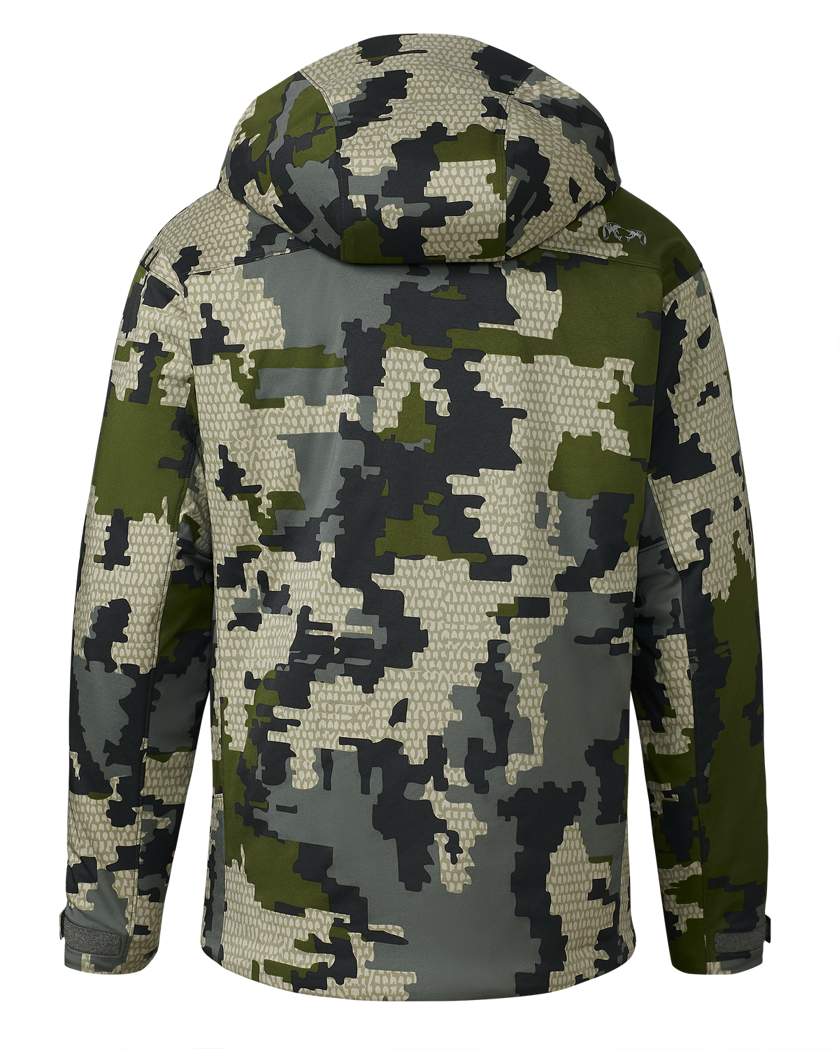 Back of Mountain PRO Hooded Jacket in Verde Camouflage