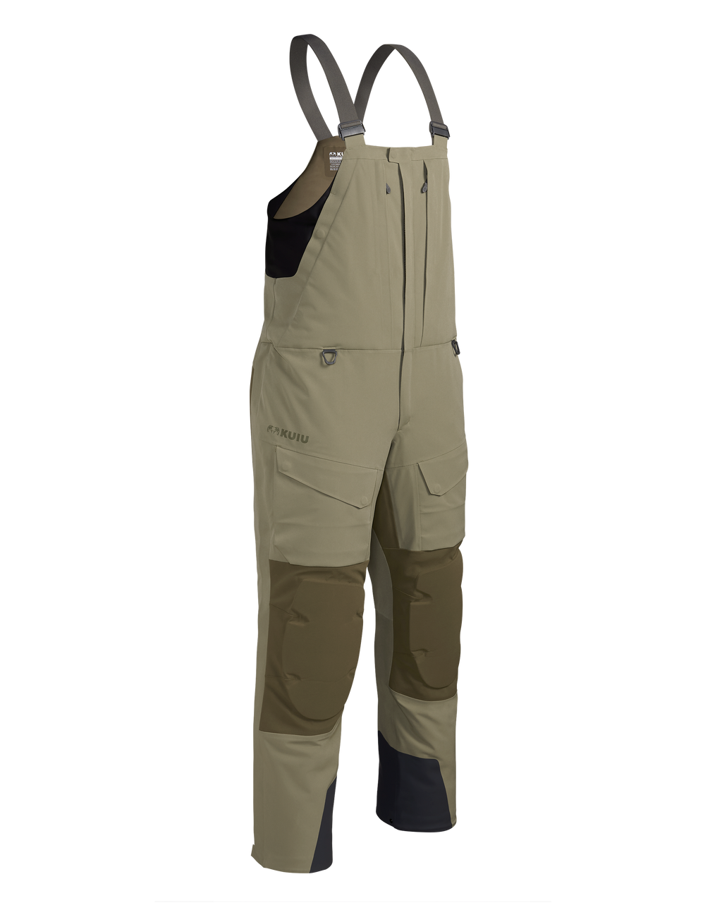 Front of Paragon Storm Shell Bib in Arctic Shadow Khaki
