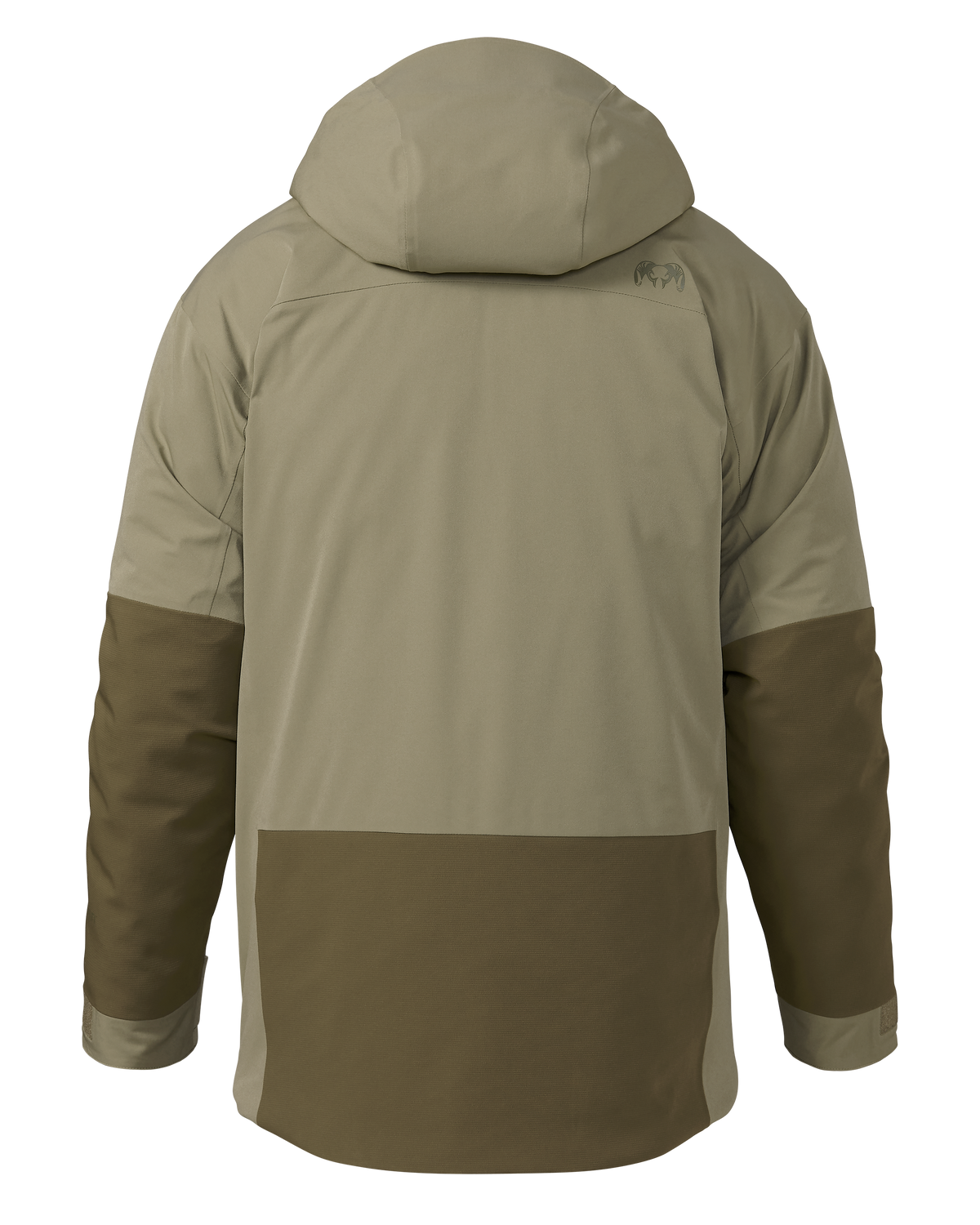 Back of Paragon Storm Shell Parka in Arctic Shadow Khaki