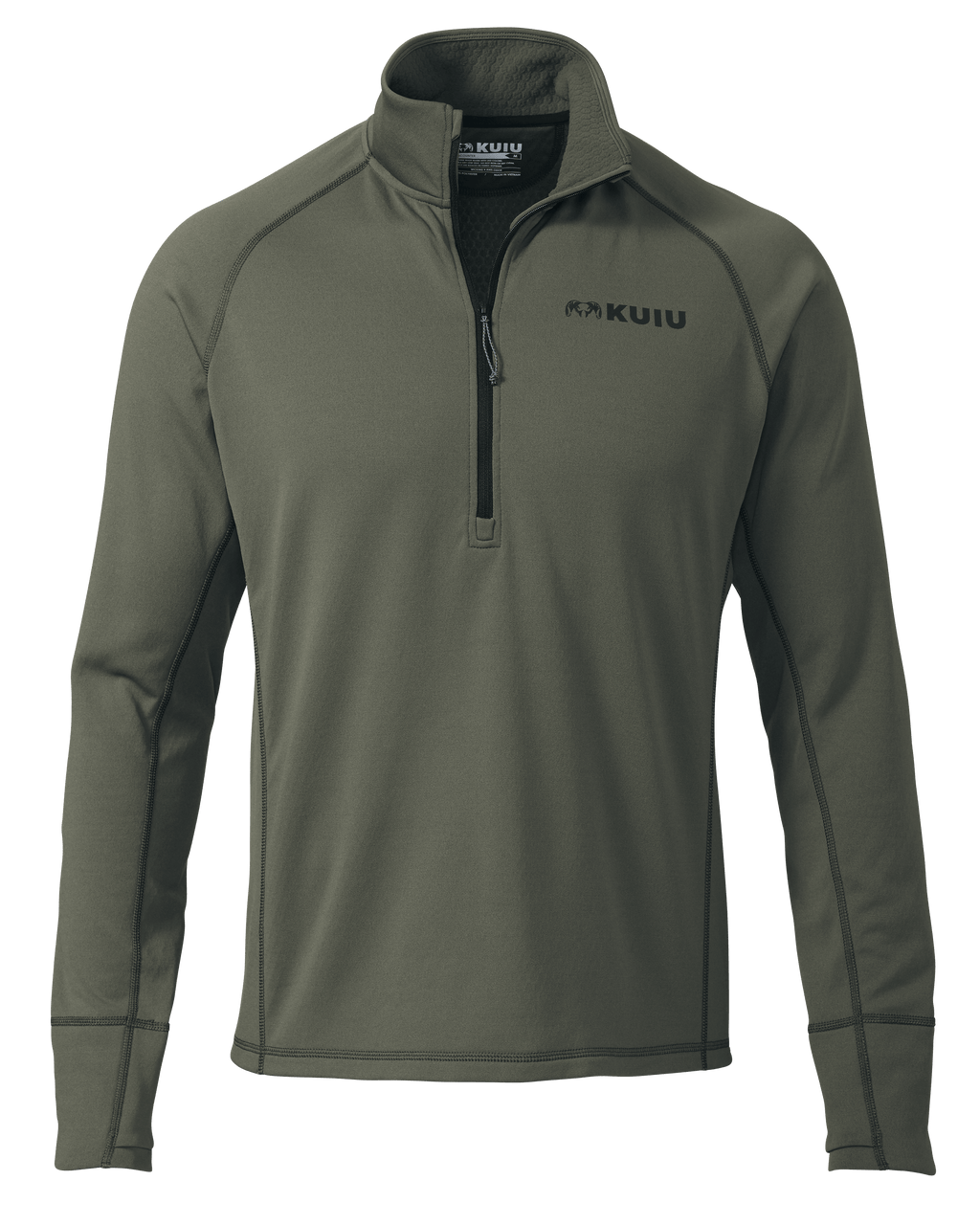 Front of Encounter 200 Fleece Zip-T in Ash Brown