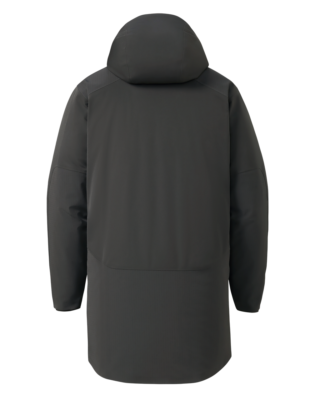Back of Super Down Arktuk Parka in Asphalt Grey