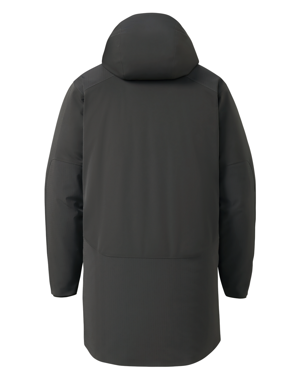 Back of Super Down Arktuk Parka in Asphalt Grey