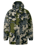Front of Super Down Arktuk Parka in Verde Camouflage