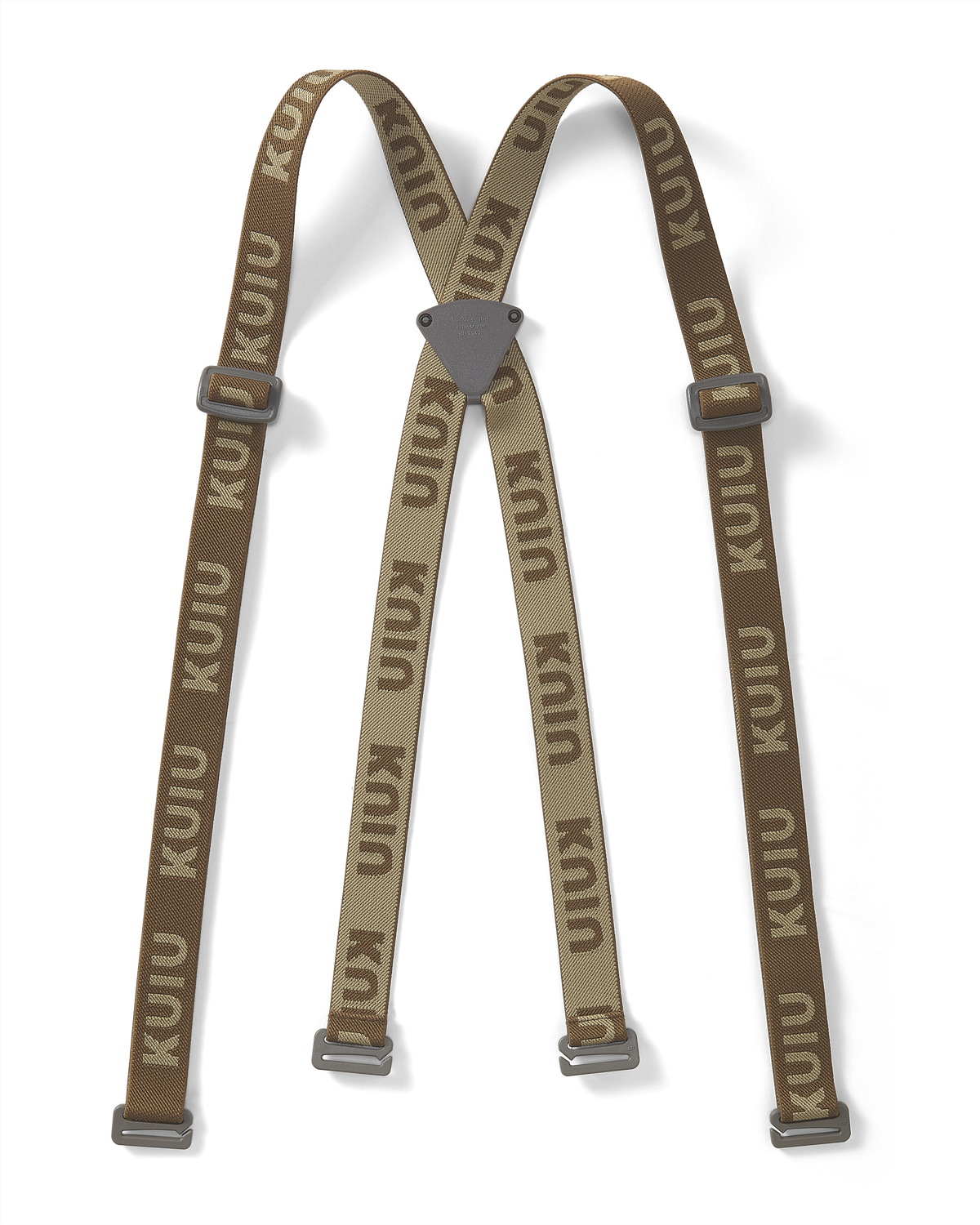 Flatlay of Slip-On Suspenders in Coyote Brown 