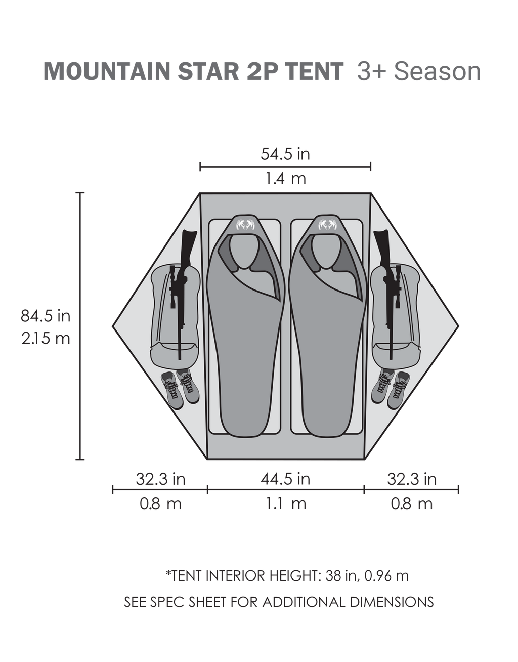 Mountain Star 2 Person Tent Spec Sheet