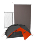 Mountain Star 2 Person Tent Set in Gunmetal-Orange