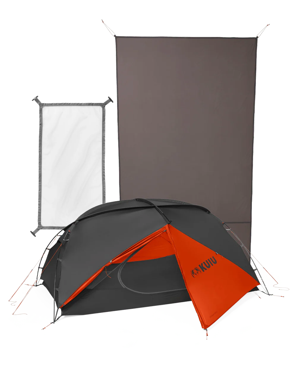 Mountain Star 2 Person Tent Set in Gunmetal-Orange